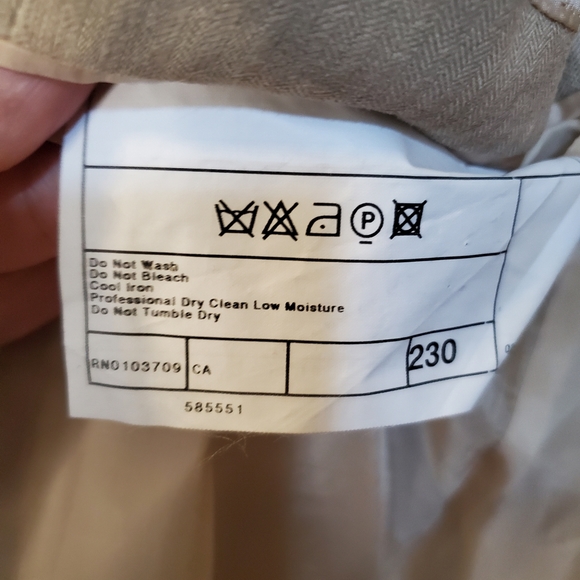 Armani Collezioni 40R Tan Linen Pinstriped Sport Coat - Picture 10 of 10